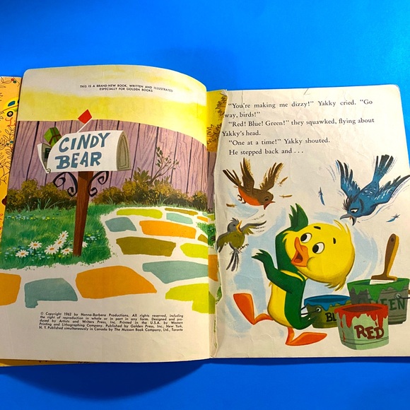 YOGI BEAR VTG 1962 A LITTLE GOLDEN BOOK YAKKY DOODLE AND CHOPPER HANNA-BARBERA - Picture 4 of 13